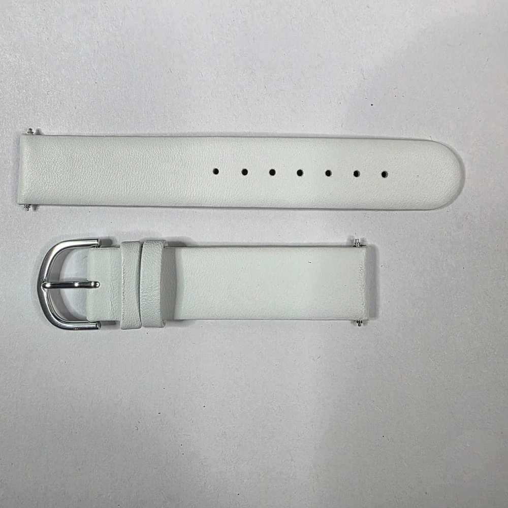 Speidel Express 18mm White Calfskin Leather Watch Band Strap w/‎ Spring Bars New
